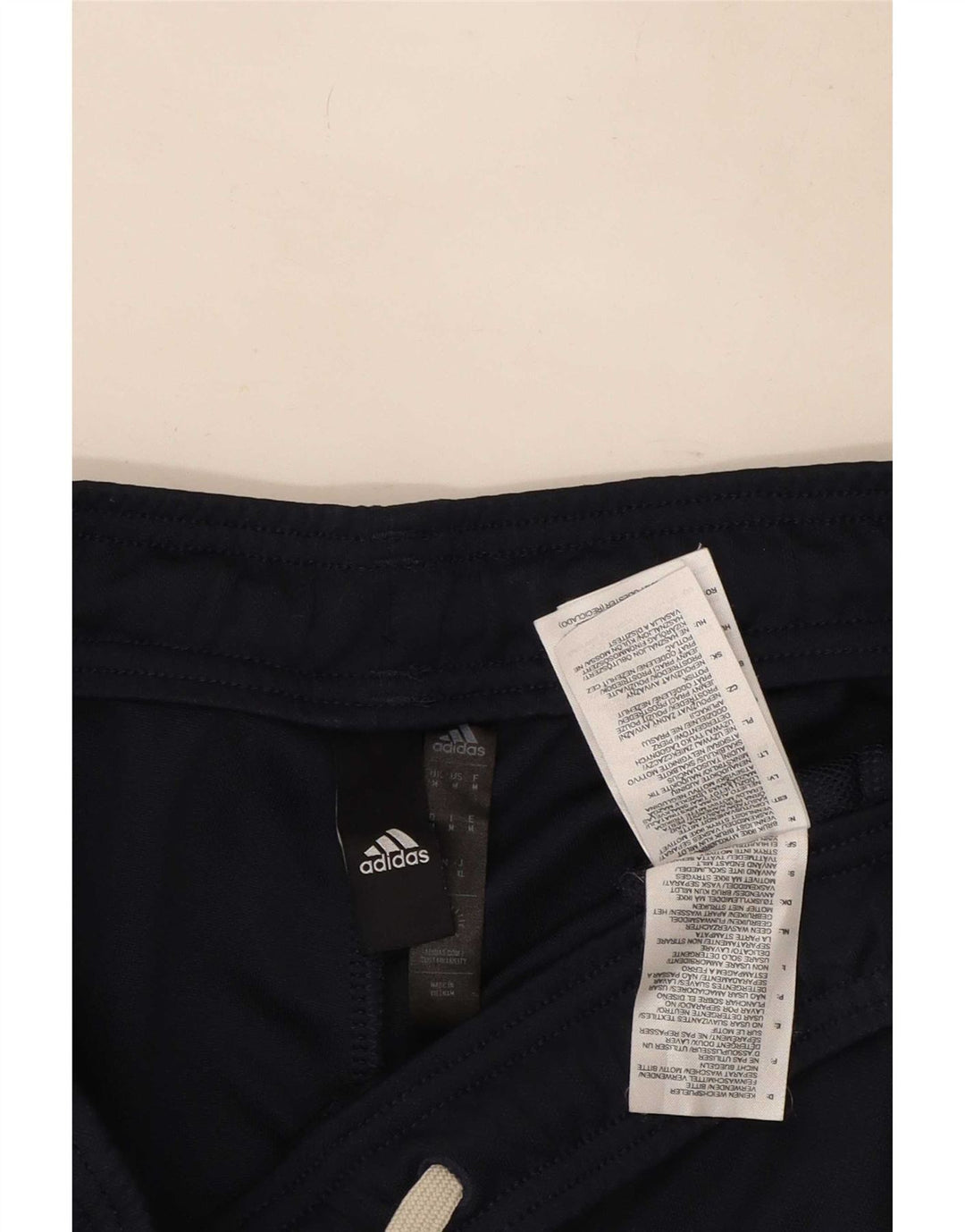 Pantaloni de trening Adidas pentru bărbați, medii, albastru bleumarin, poliester color bloc