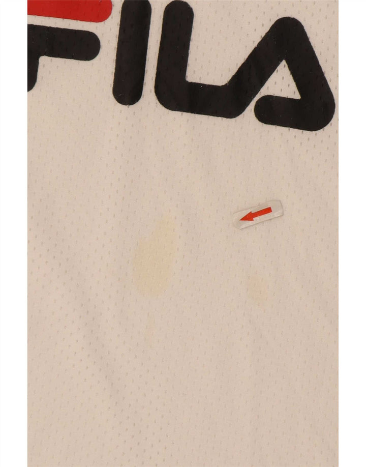 Tricou cu grafic Fila pentru femei Top UK 16 Poliester alb mare