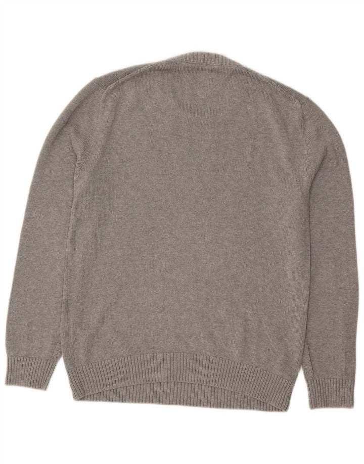 Pulover Tommy Hilfiger pentru bărbați, cu gât crew, bumbac, gri mediu