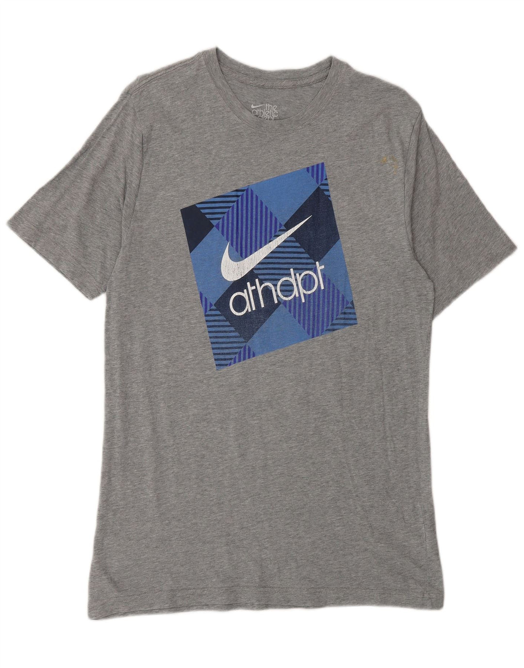 Tricou grafic Nike pentru bărbați, cu croiala standard, top, bumbac cu pete gri mediu
