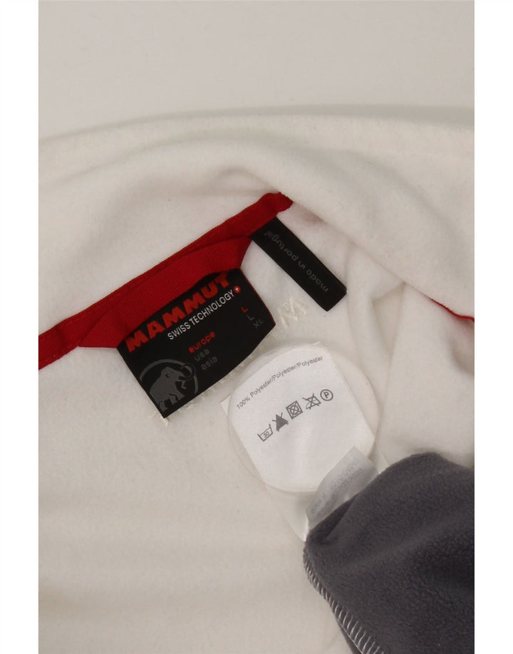 Gilet din fleece pentru femei Mammut UK 16, mare, alb, poliester color bloc