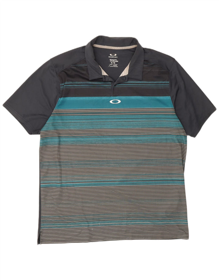 Cămașă polo Oakley pentru bărbați, cu formă regulată, XL, cu dungi gri