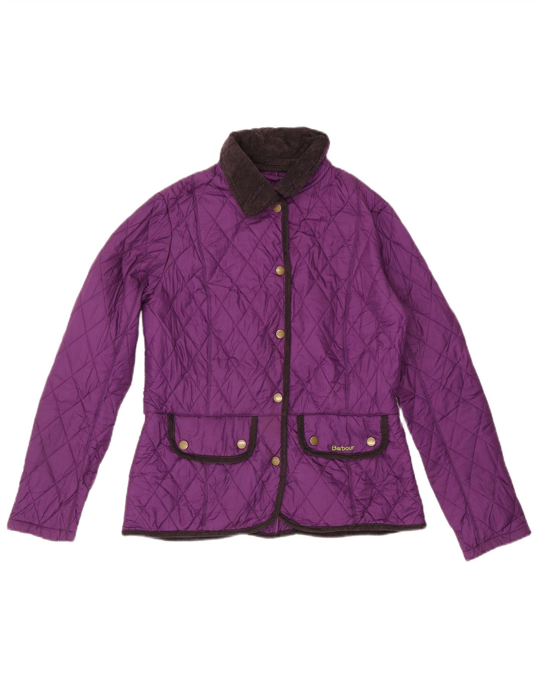 Jachetă matlasată pentru femei Barbour UK 12, mov mediu, poliester color bloc
