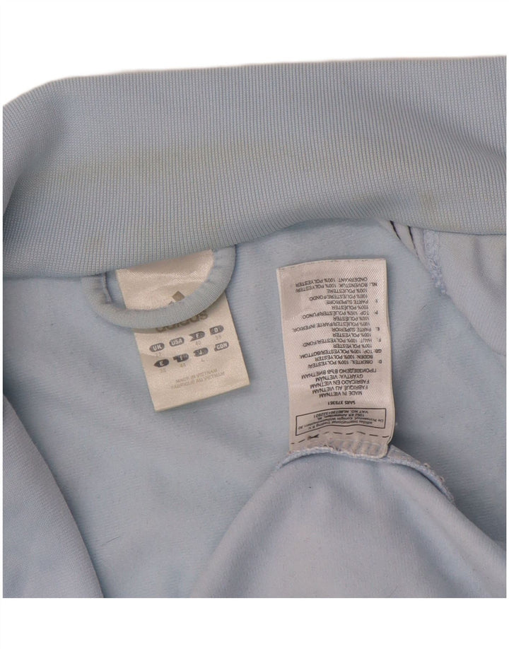 Jachetă de top pentru trening Adidas pentru femei UK 12 Poliester albastru mediu