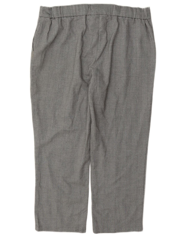 Pantaloni tăiați pentru femei Marks & Spencer UK 14 Large W34 L24 Gri Poliester