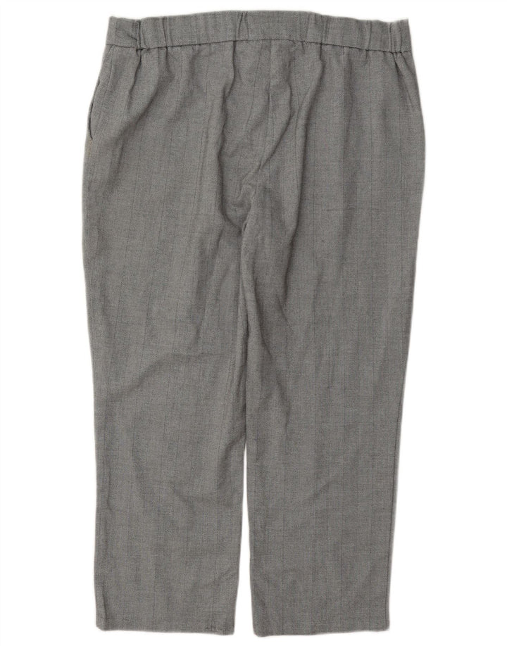 Pantaloni tăiați pentru femei Marks & Spencer UK 14 Large W34 L24 Gri Poliester