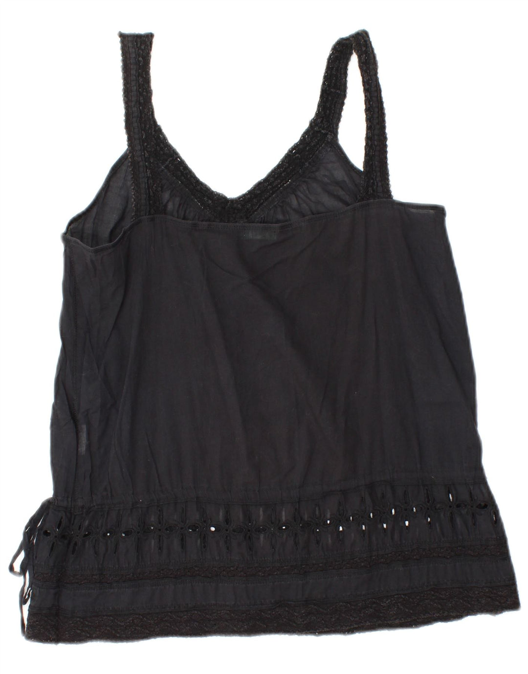 BENETTON Cami Top pentru femei UK 10 Small Black