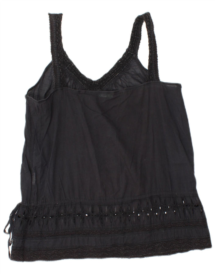 BENETTON Cami Top pentru femei UK 10 Small Black