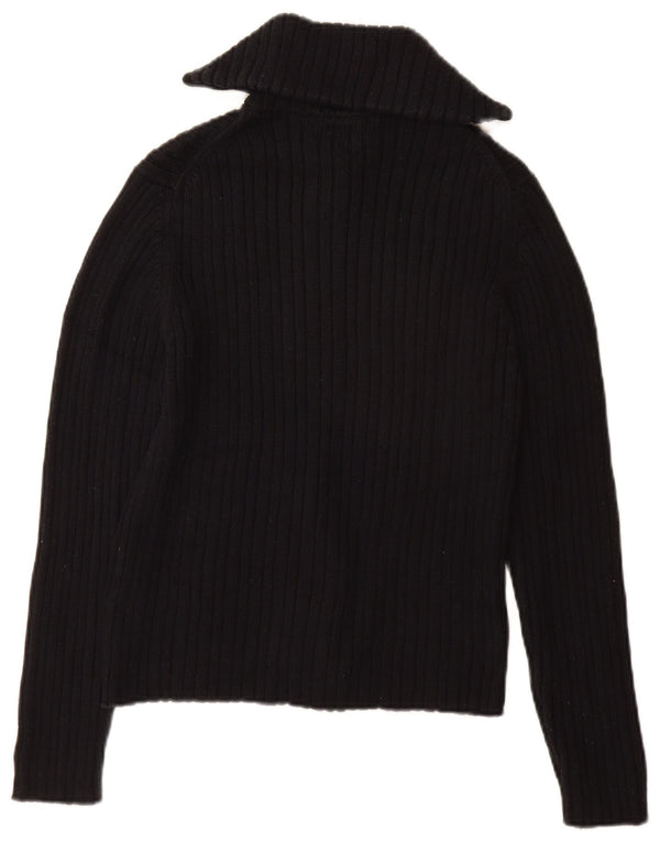 MARKS & SPENCER Pulover cardigan pentru femei UK 12 Bumbac mediu negru