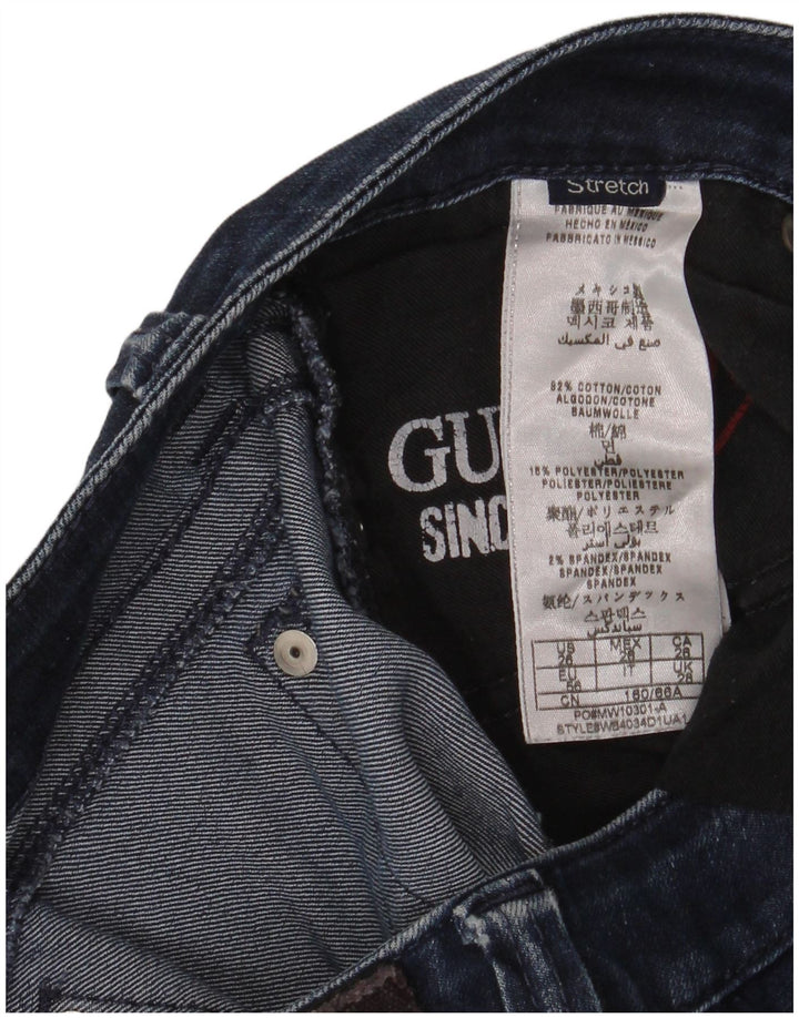 Blugi skinny pentru femei Guess W28 L30 bumbac bleumarin