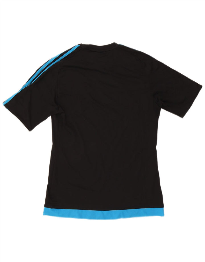 Tricou Adidas Climalite pentru bărbați Top mic, negru, poliester color bloc