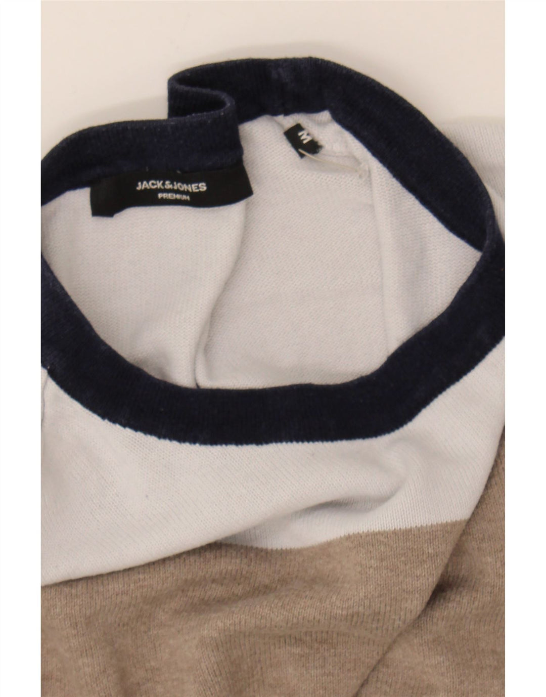 JACK & JONES Mens Premium Crew Neck Jumper Sweater Medium Multicoloured Vintage Jack & Jones and Second-Hand Jack & Jones from Messina Hembry 