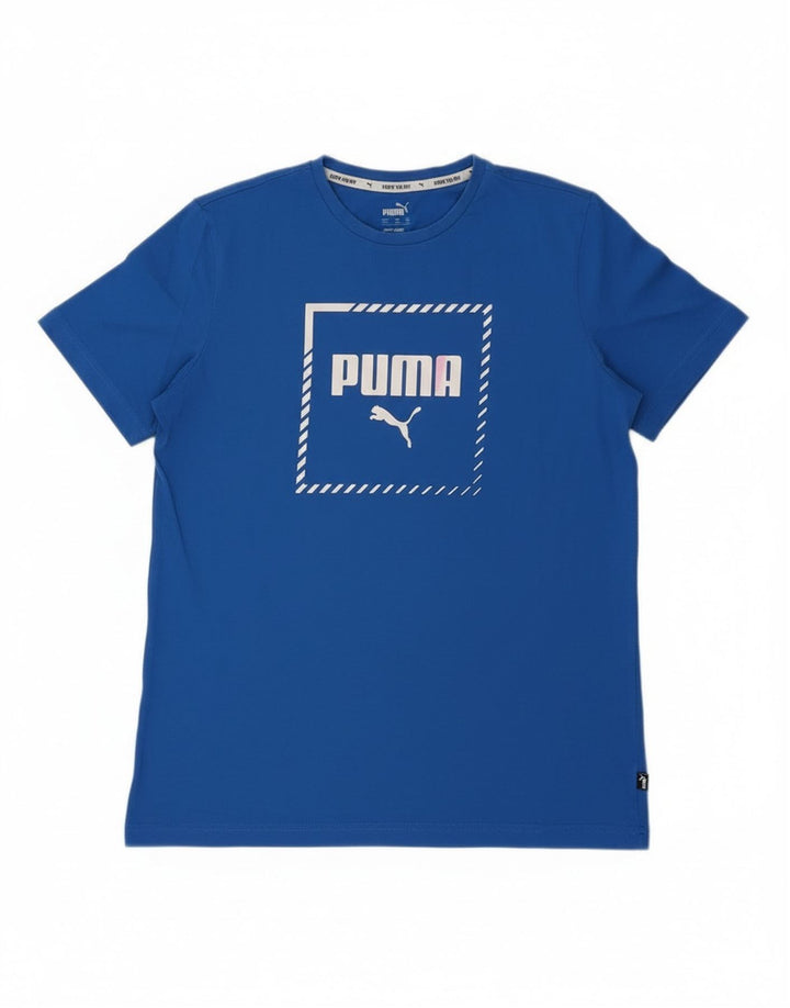 Tricou grafic Puma Băieți Top 15-16 Ani Bumbac Albastru