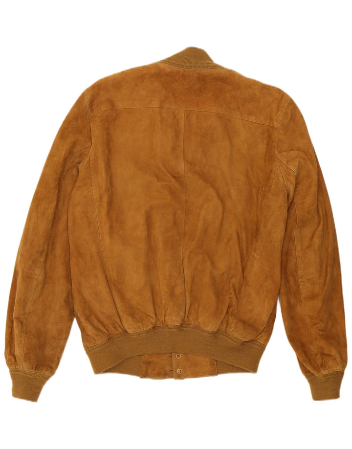 Jachetă Bomber Vintage pentru bărbați din piele intoarsa IT 50 Medium Beige Piele