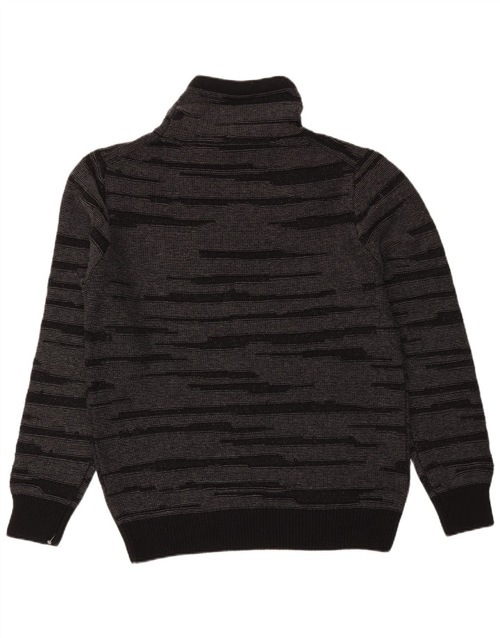 Pulover Dkny pentru bărbați cu gât rulat, bumbac cu dungi negre medii
