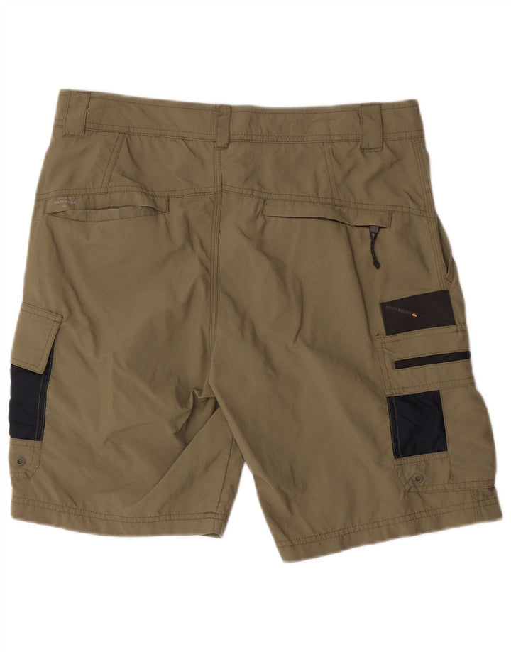 Pantaloni scurți de înot Cargo Quiksilver pentru bărbați, poliester mediu kaki