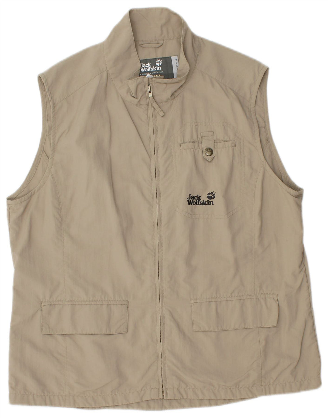 JACK WOLFSKIN Gilet utilitar pentru femei UK 18 XL Bej Poliamidă