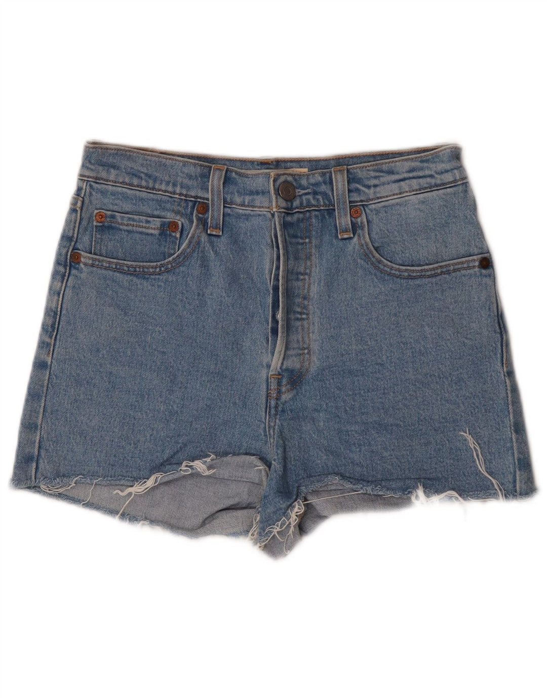 Pantaloni scurți din blugi Levi's W28, bumbac albastru mediu