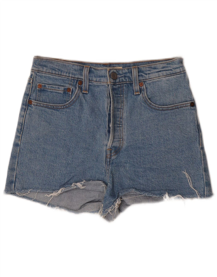 Pantaloni scurți din blugi Levi's W28, bumbac albastru mediu