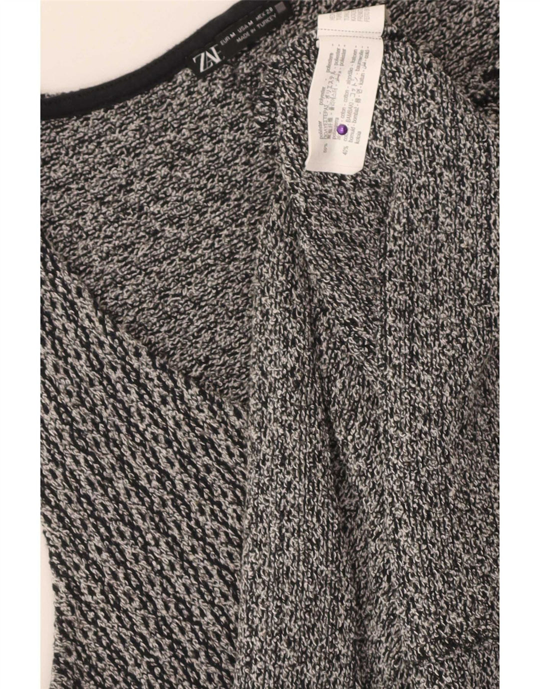 Vest Vest Top Femei Zara UK 12 Medium Gri Poliester