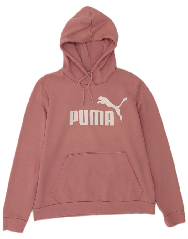 Pulover cu capota cu grafic Puma pentru femei UK 16, mare, roz, bumbac