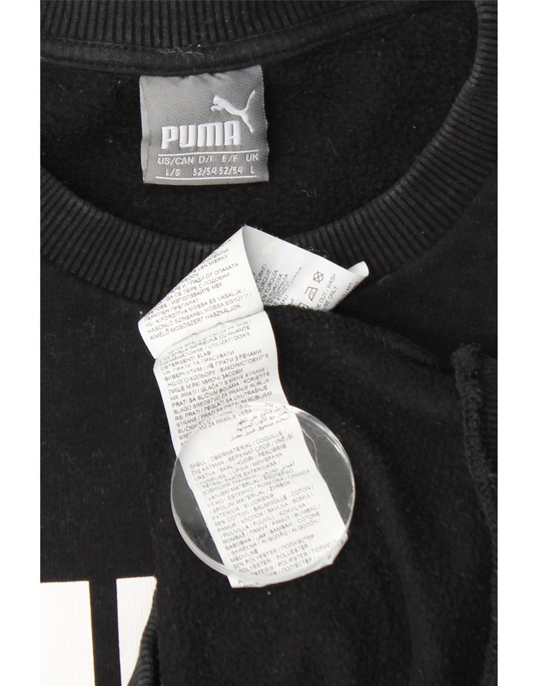 Hanorac grafic pentru bărbați PUMA Pulover mare din bumbac negru