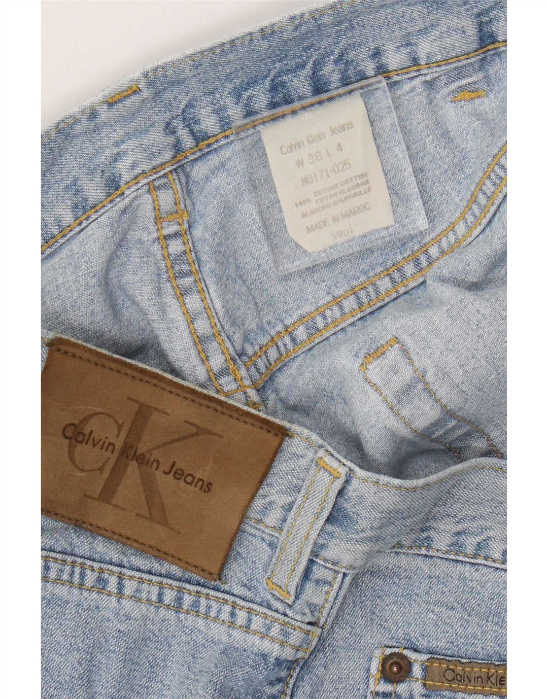 Calvin Klein Blugi drepti pentru bărbați W38 L29 Bumbac albastru