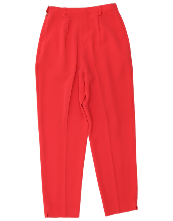CACHAREL Pantaloni tăiați cu talie înaltă pentru femei UK 8 Small W24 L25 Red