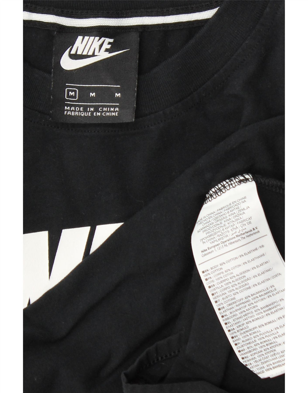 Body grafic Nike pentru femei UK 12 bumbac mediu negru