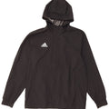 Jachetă de ploaie cu glugă ADIDAS pentru bărbați UK 38 Poliester mediu negru