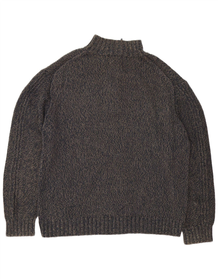 Pulover pentru bărbați Marks & Spencer, Blue Harbour, cu fermoar, cu gât, XL, bleumarin