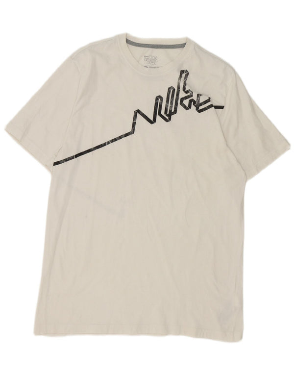 Tricou grafic Nike pentru bărbați, cu tăiere standard, top XL, bumbac alb