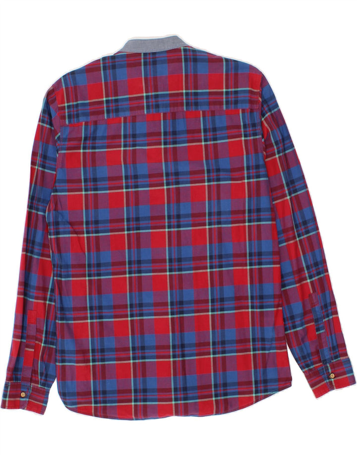 SPRINGFIELD Mens Shirt Medium Red Check Cotton Vintage Springfield and Second-Hand Springfield from Messina Hembry 