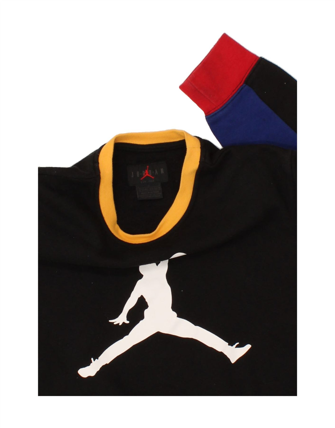 JORDAN Girls Graphic Sweatshirt Jumper 12-13 Years Large Multicoloured Vintage Jordan and Second-Hand Jordan from Messina Hembry 