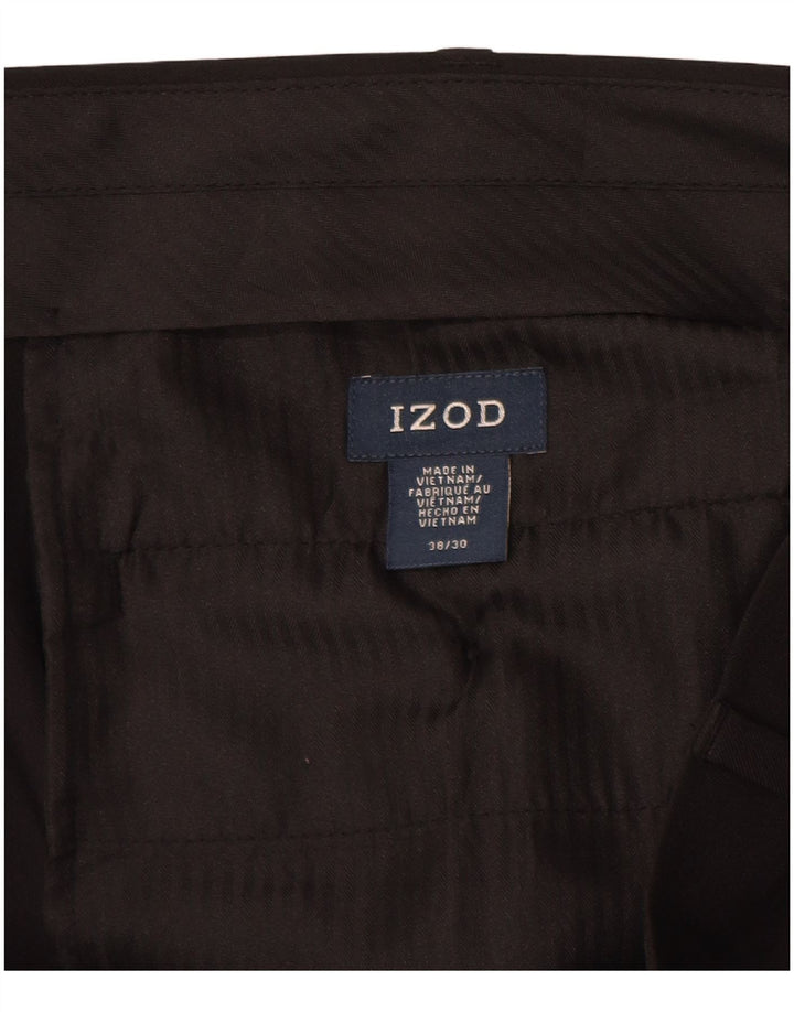 Pantaloni drepți pentru bărbați IZOD L38 L30 Poliester negru