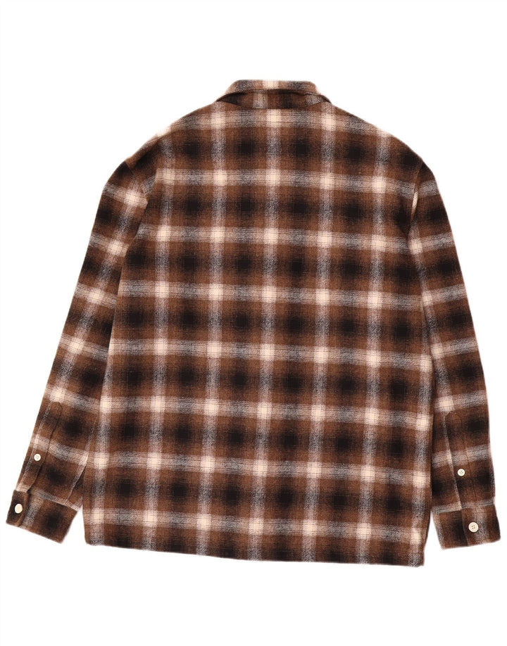 Cămașă Jack Wills pentru bărbați Cămașă de flanel, maro mediu, carouri