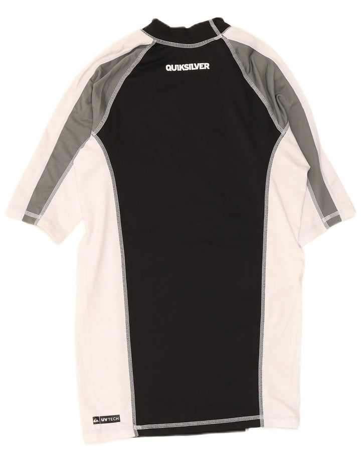 Tricou grafic Quiksilver pentru bărbați Top mare, negru, poliester color bloc