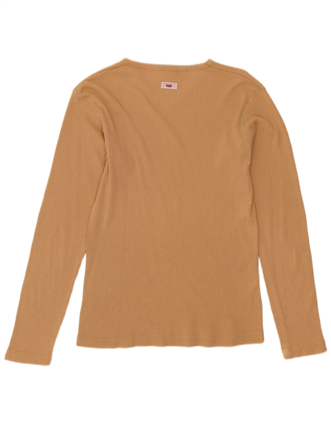 Levi's Top pentru femei cu mânecă lungă UK 12 Medium Beige Bumbac