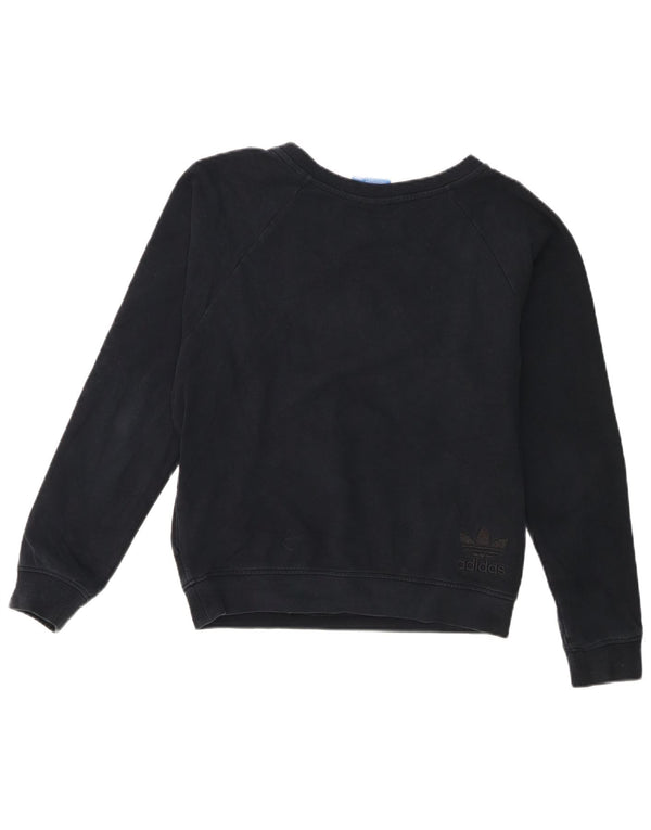 Pulover supradimensionat cu grafic pentru femei Adidas UK 10 Mic bleumarin