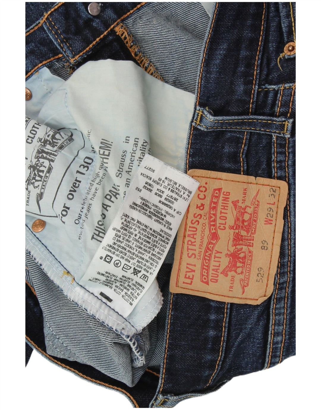 Blugi LEVI'S 529 Bootcut W29 L26 bumbac bleumarin