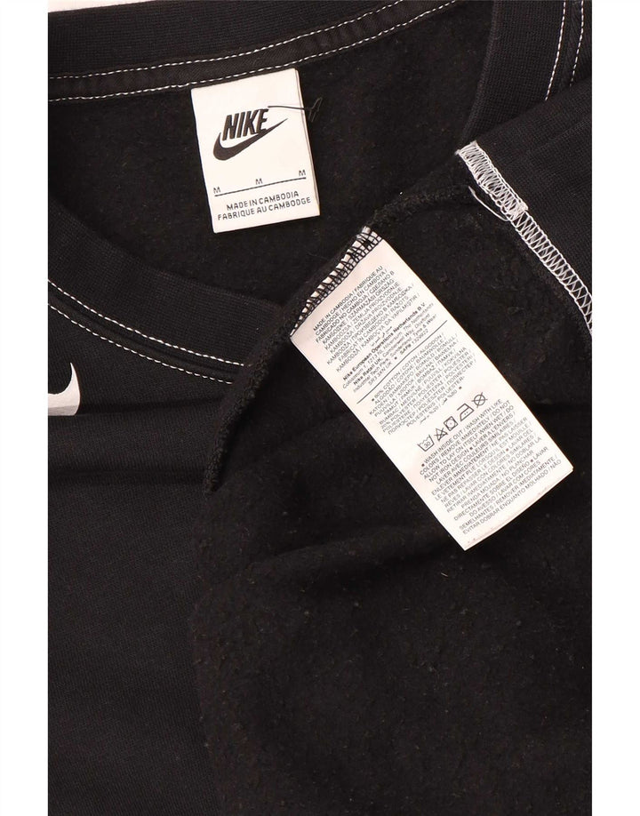 Hanorac supradimensionat cu grafic Nike pentru bărbați, bumbac mediu negru