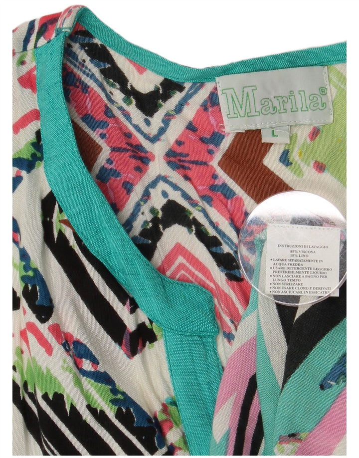 Marila Rochie Fără Mâneci pentru Femei Marea Britanie 14 Geometrică Multicoloră