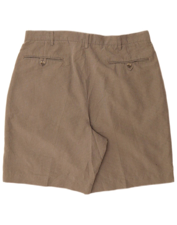 Pantaloni scurți chino pentru bărbați Marks & Spencer W36 Large Green Check Poliester