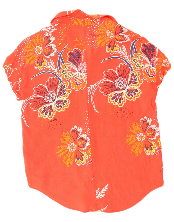 Bluză cămașă cu mânecă scurtă pentru femei DESIGUAL UK 14 Roz mediu Floral