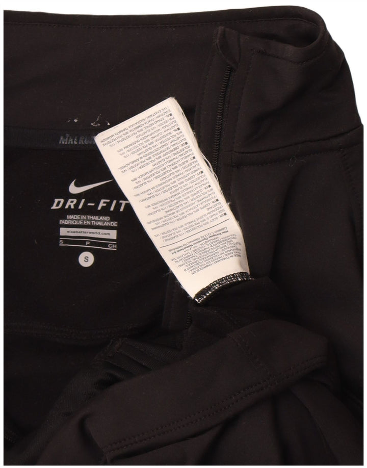 Jachetă de top pentru trening Nike Dri Fit pentru femei UK 10 Poliester negru mic