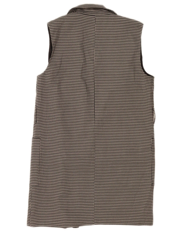Jachetă blazer fără mâneci pentru femei Zara UK 6 XS Negru Houndstooth