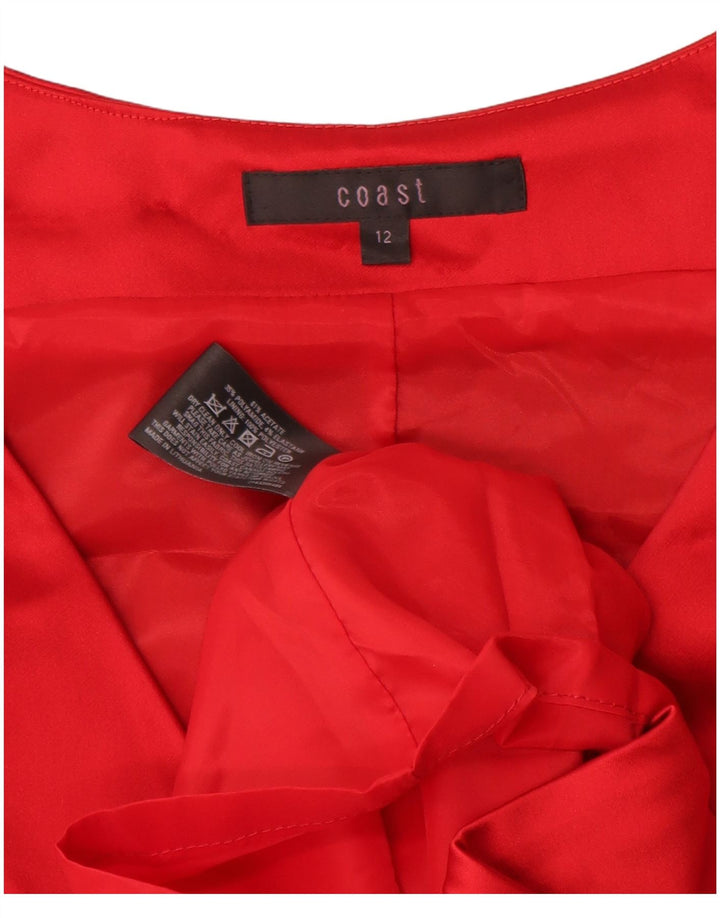 Rochie teacă fără mâneci pentru femei Coast UK 12 Medium Red Acetat