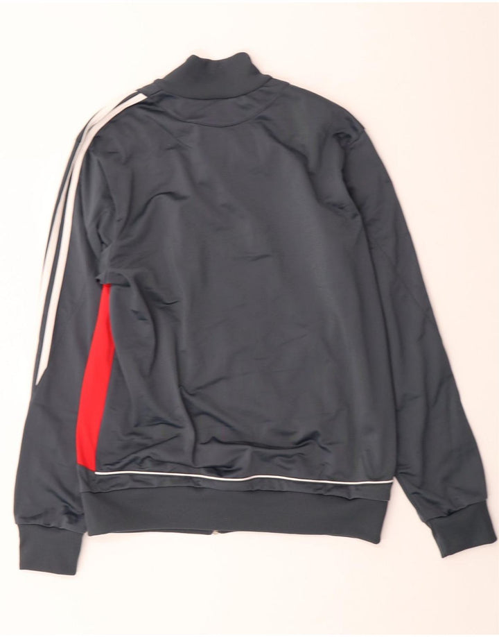 ADIDAS Mens Tracksuit Top Jacket UK 40/42 Medium Grey Colourblock