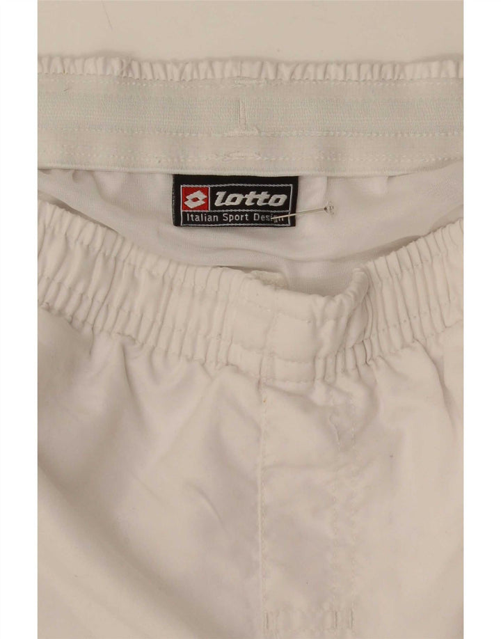 Pantaloni scurți sport grafic Lotto pentru bărbați, alb, mediu, bloc de culoare