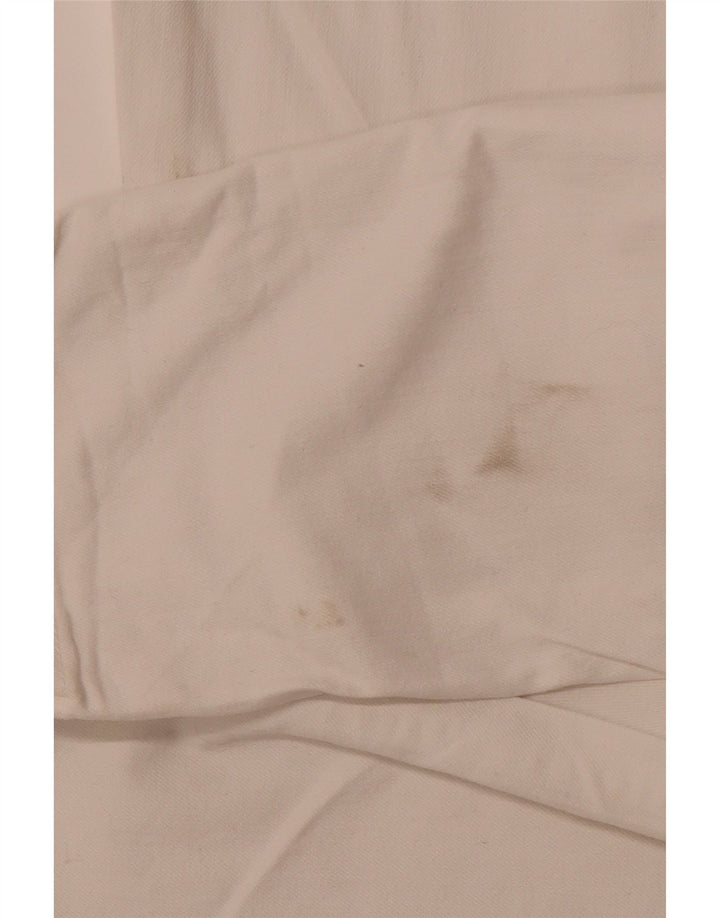 CREW CLOTHING Pantaloni slim casual pentru femei UK 12 Medium L30 L29 Alb